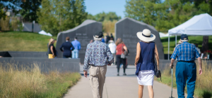 Community members gather at Babi Yar Memorial Park to honor the past.