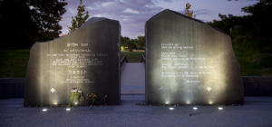 The Babi Yar Memorial stands in solemn tribute to the lives lost.